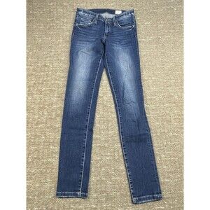 Bridge by Gly Mid Rise Ankle Skinny Jeans Blue 25 Stretch Buckle Women’s